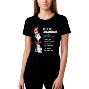 Let's Go Brandon Womens Medium | Dr Suess Political Shirt | Trump | Republican